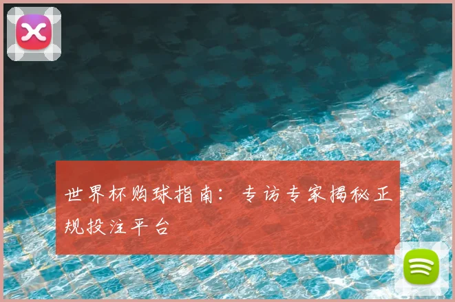 世界杯购球指南：专访专家揭秘正规投注平台